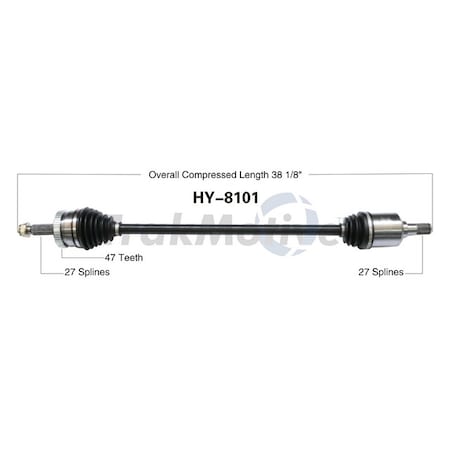 Surtrack Axle Cv Axle Shaft, Hy-8101 HY-8101